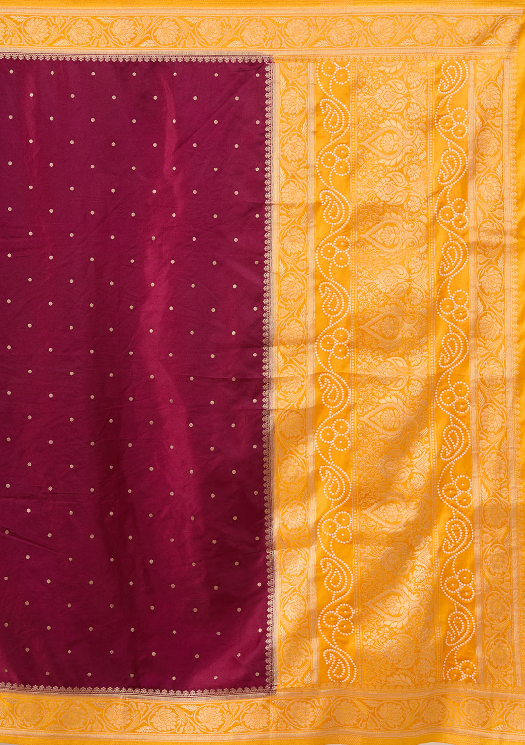 Maroon Banarasi Satin Silk Saree