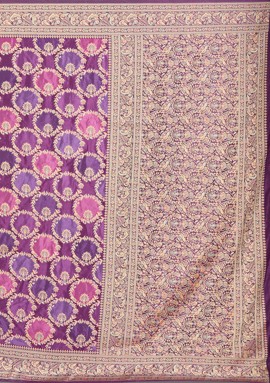 Purple Banarasi Silk Saree