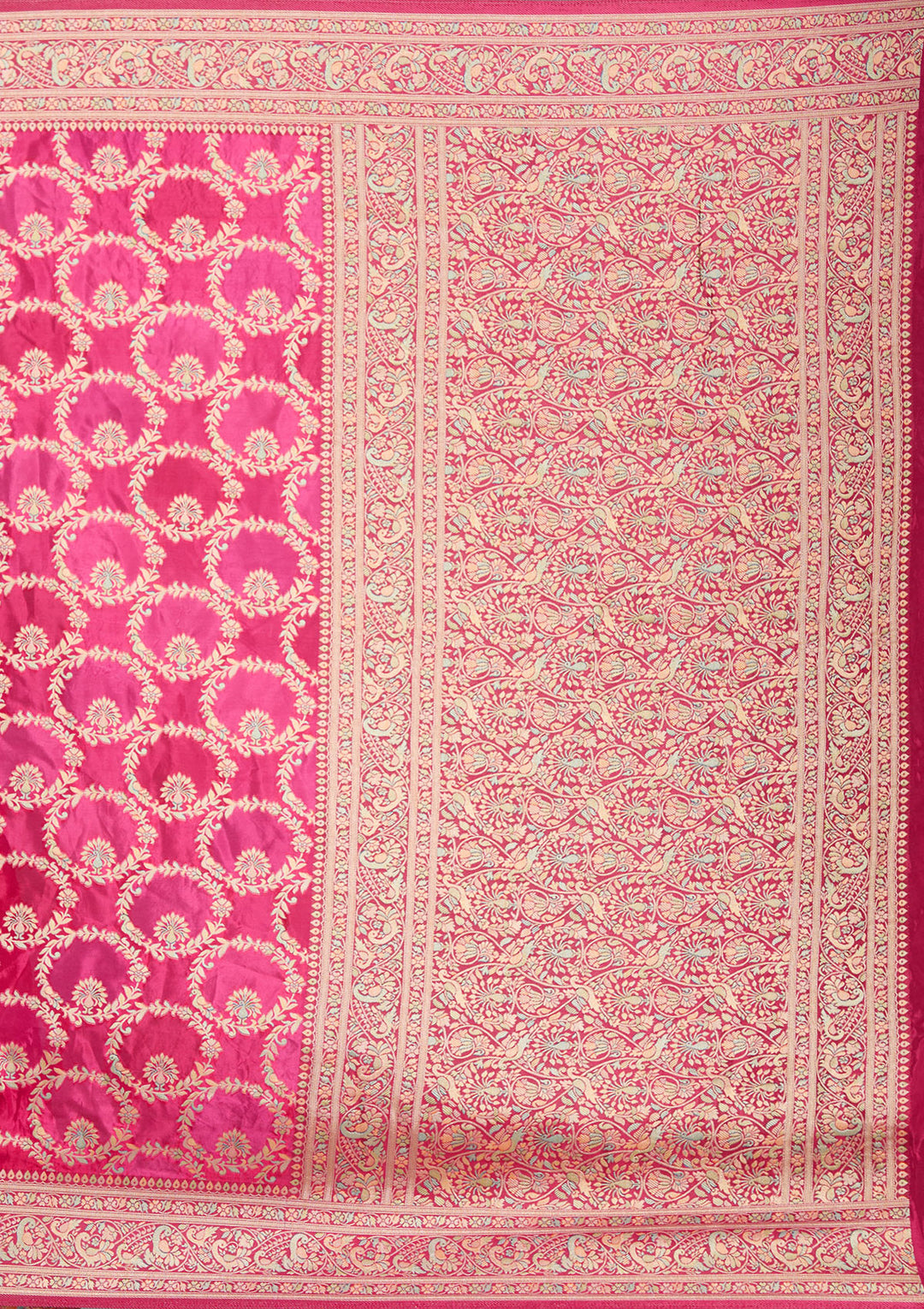 Rani Pink Banarasi Silk Saree