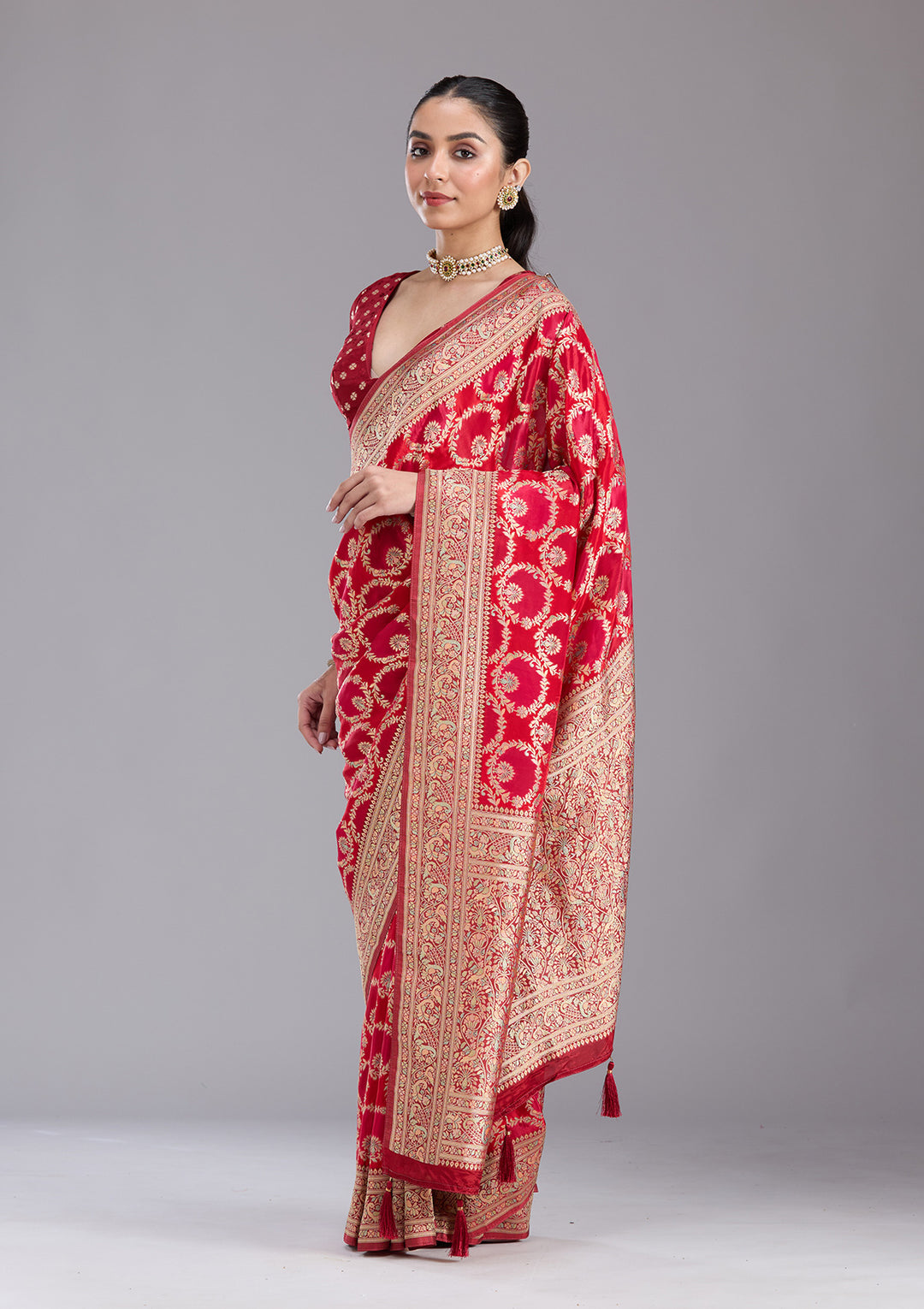 Red Banarasi Silk Saree