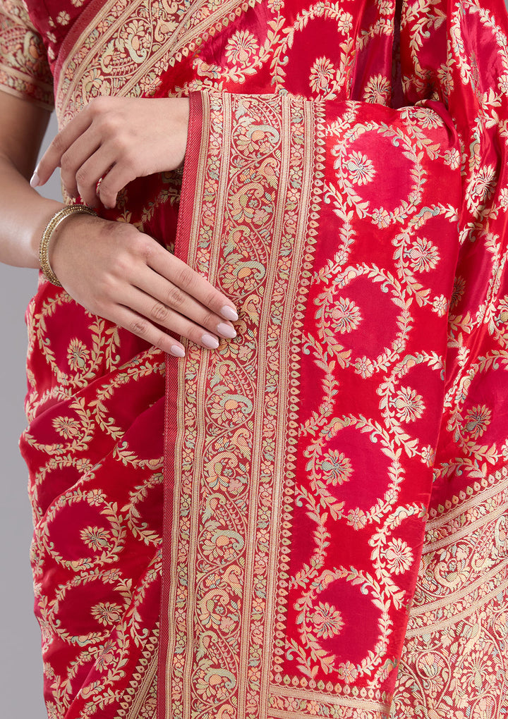 Red Banarasi Silk Saree