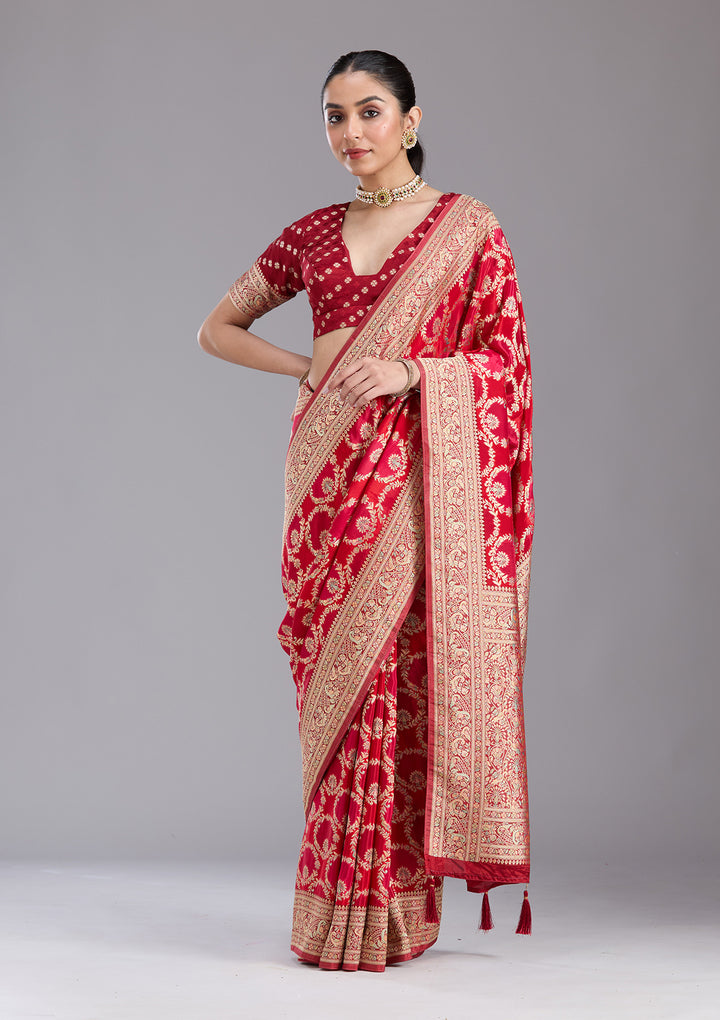 Red Banarasi Silk Saree