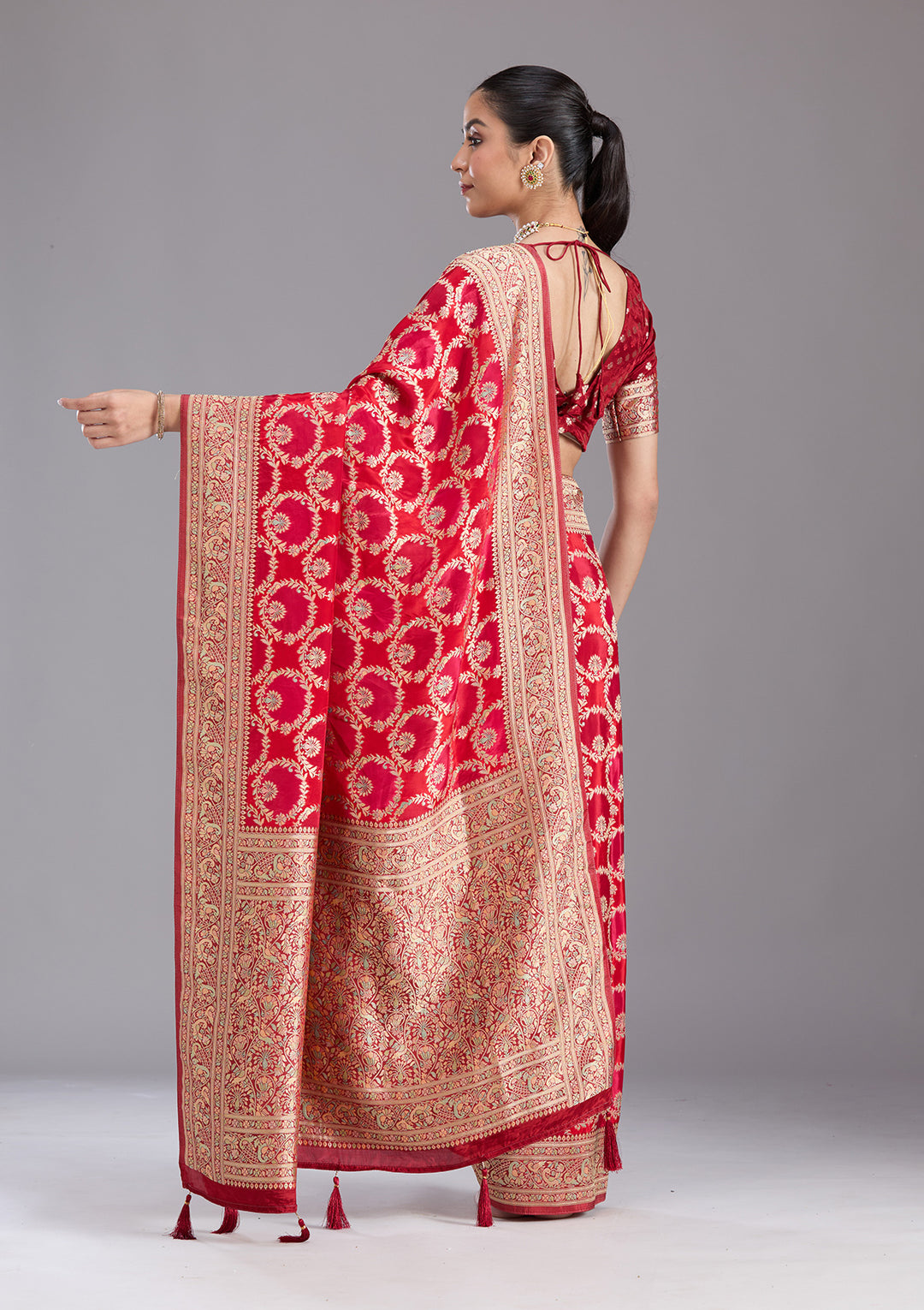 Red Banarasi Silk Saree