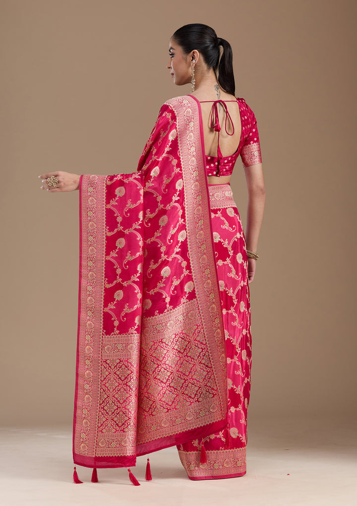 Beige Banarasi Satin Silk_Saree
