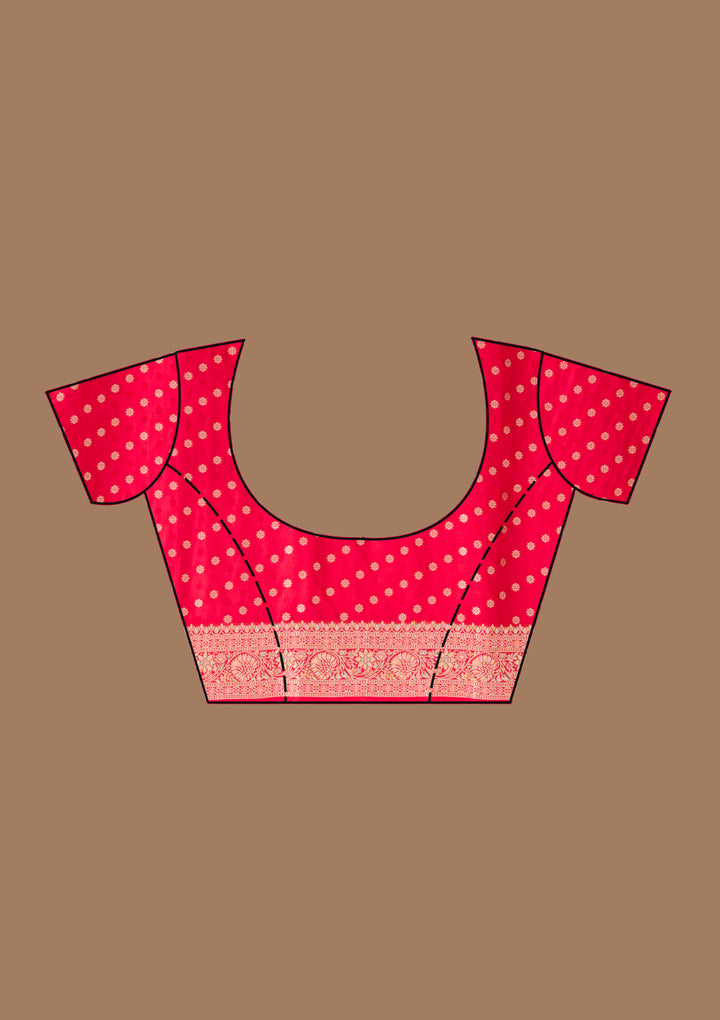 Rani Pink Banarasi Satin Silk_Saree