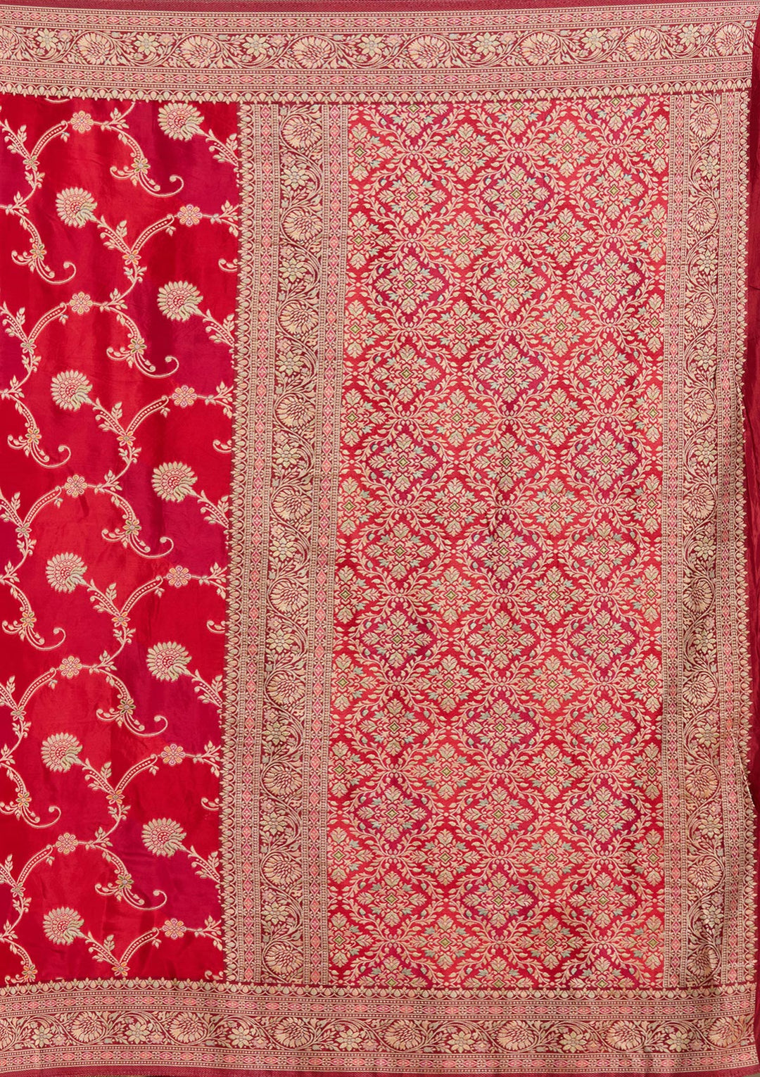 Red Banarasi Satin Silk_Saree