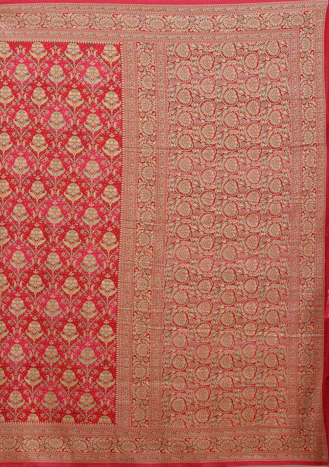 Rani Pink Banarasi Silk Saree