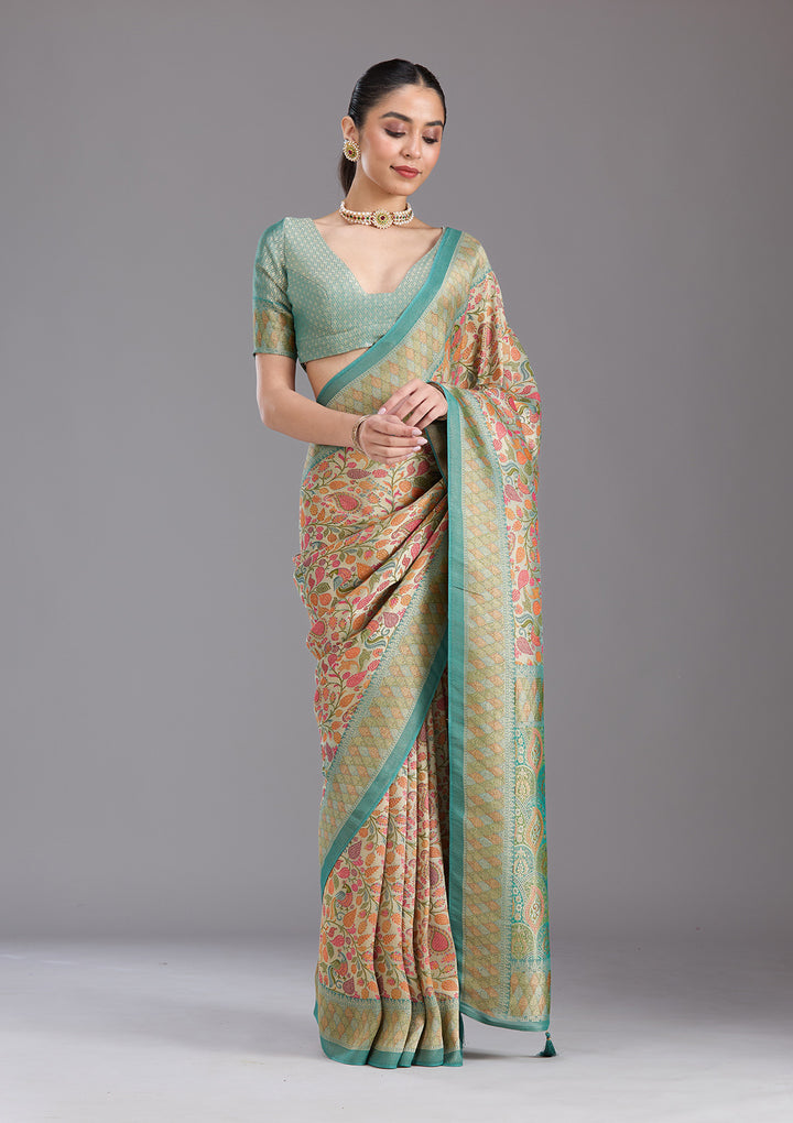 Sea Green Banarasi Silk Saree