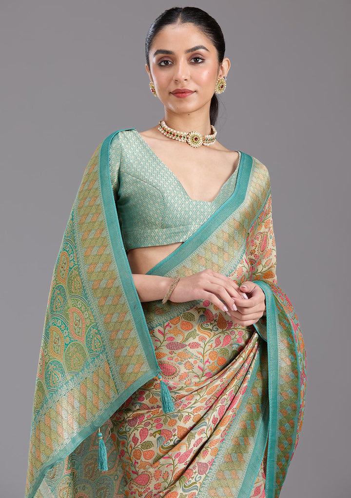 Sea Green Banarasi Silk Saree