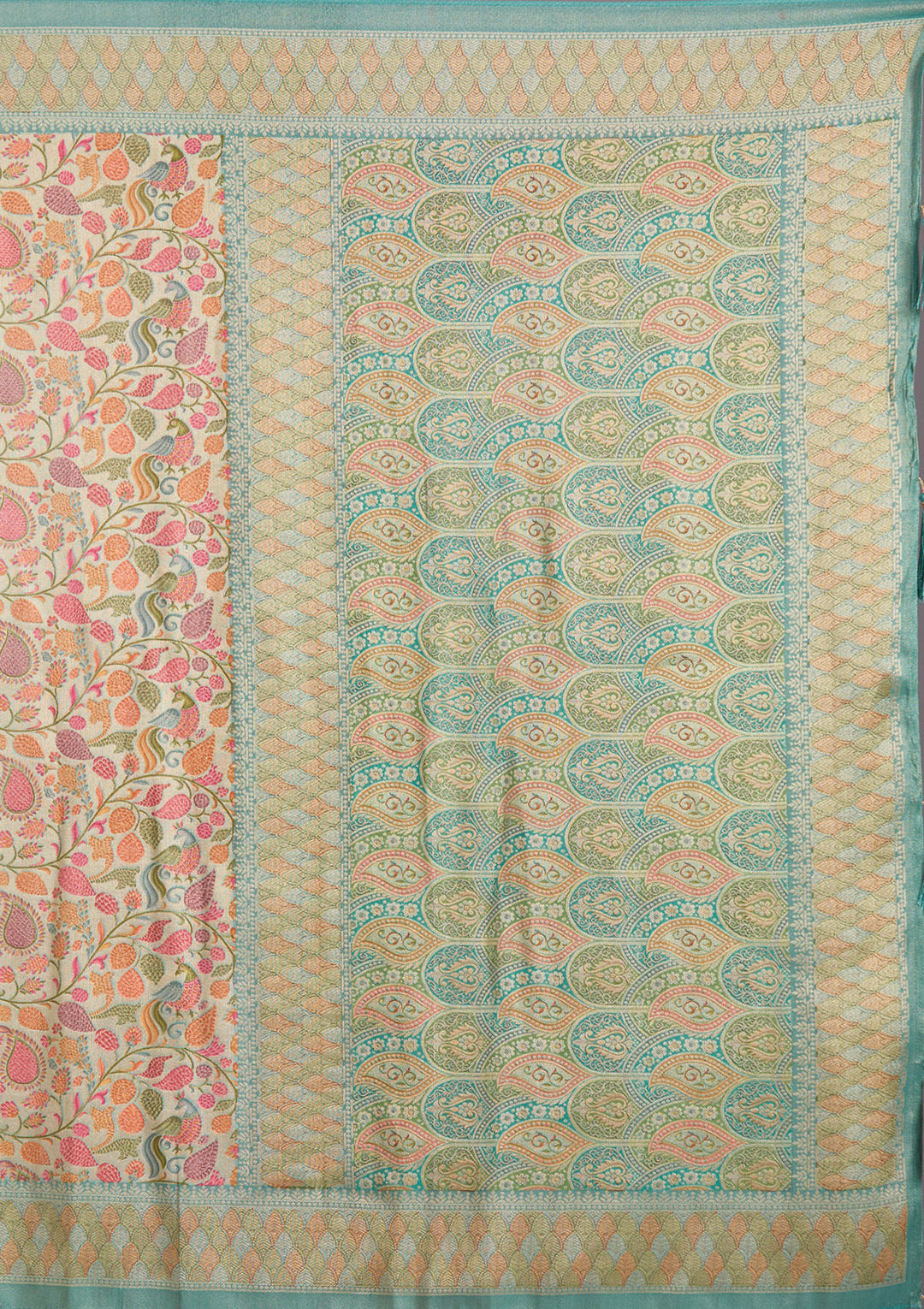 Sea Green Banarasi Silk Saree
