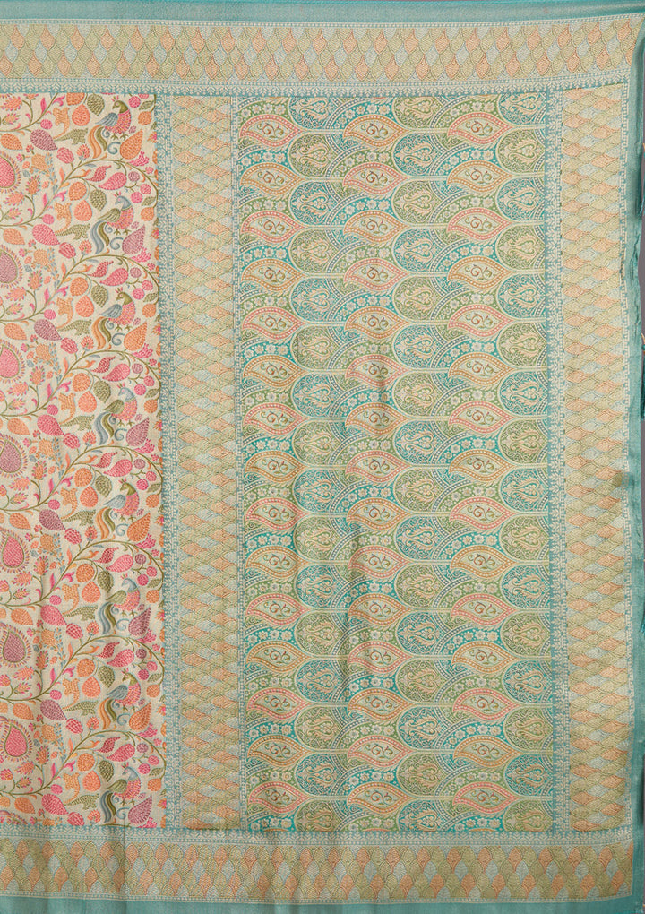 Sea Green Banarasi Silk Saree