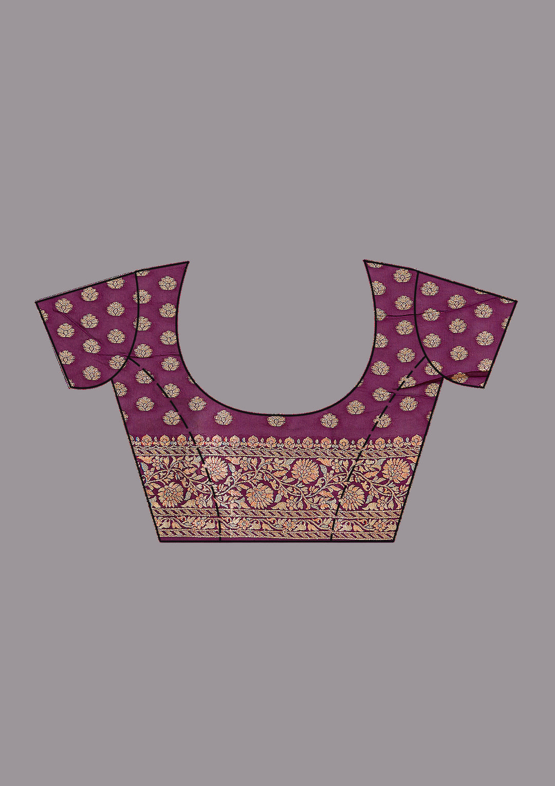 Purple Banarasi Silk Saree