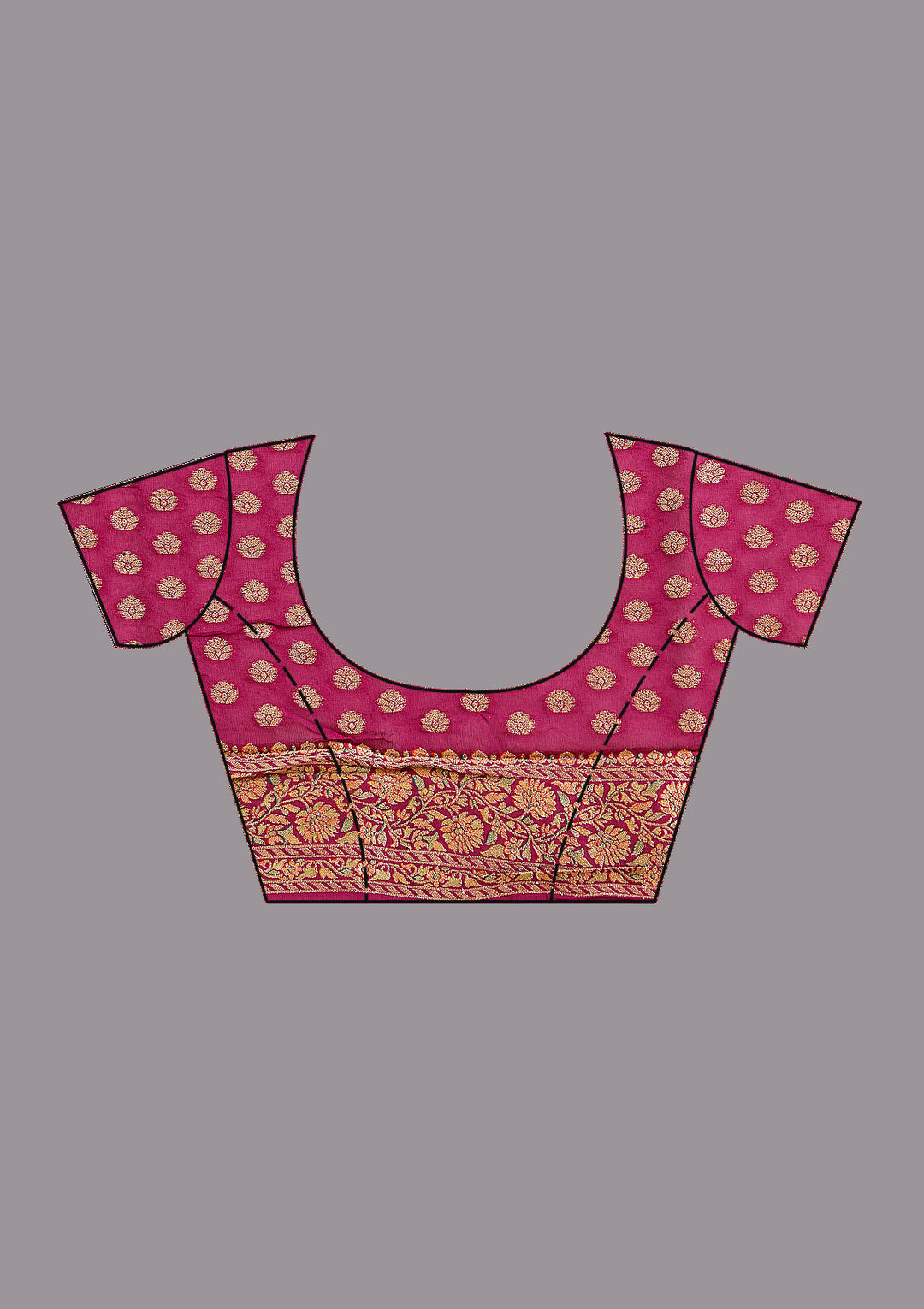 Rani Pink Banarasi Silk Saree