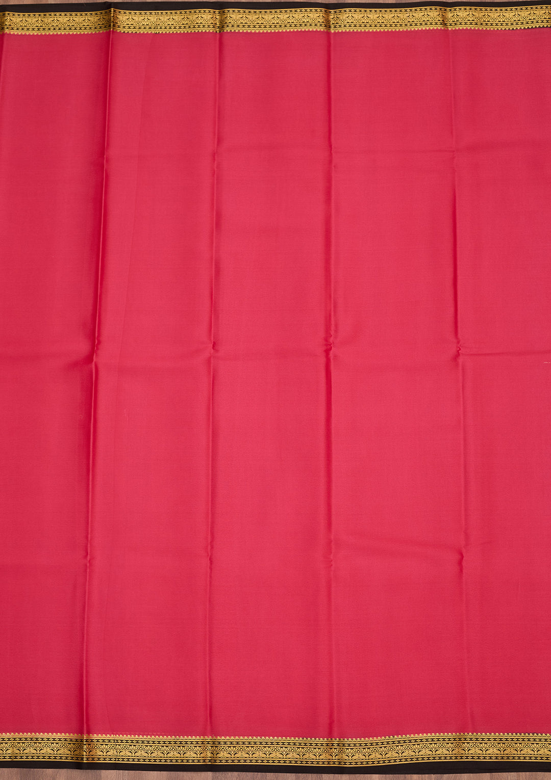 Rani Pink Zariwork Pure Crepe Silk Saree