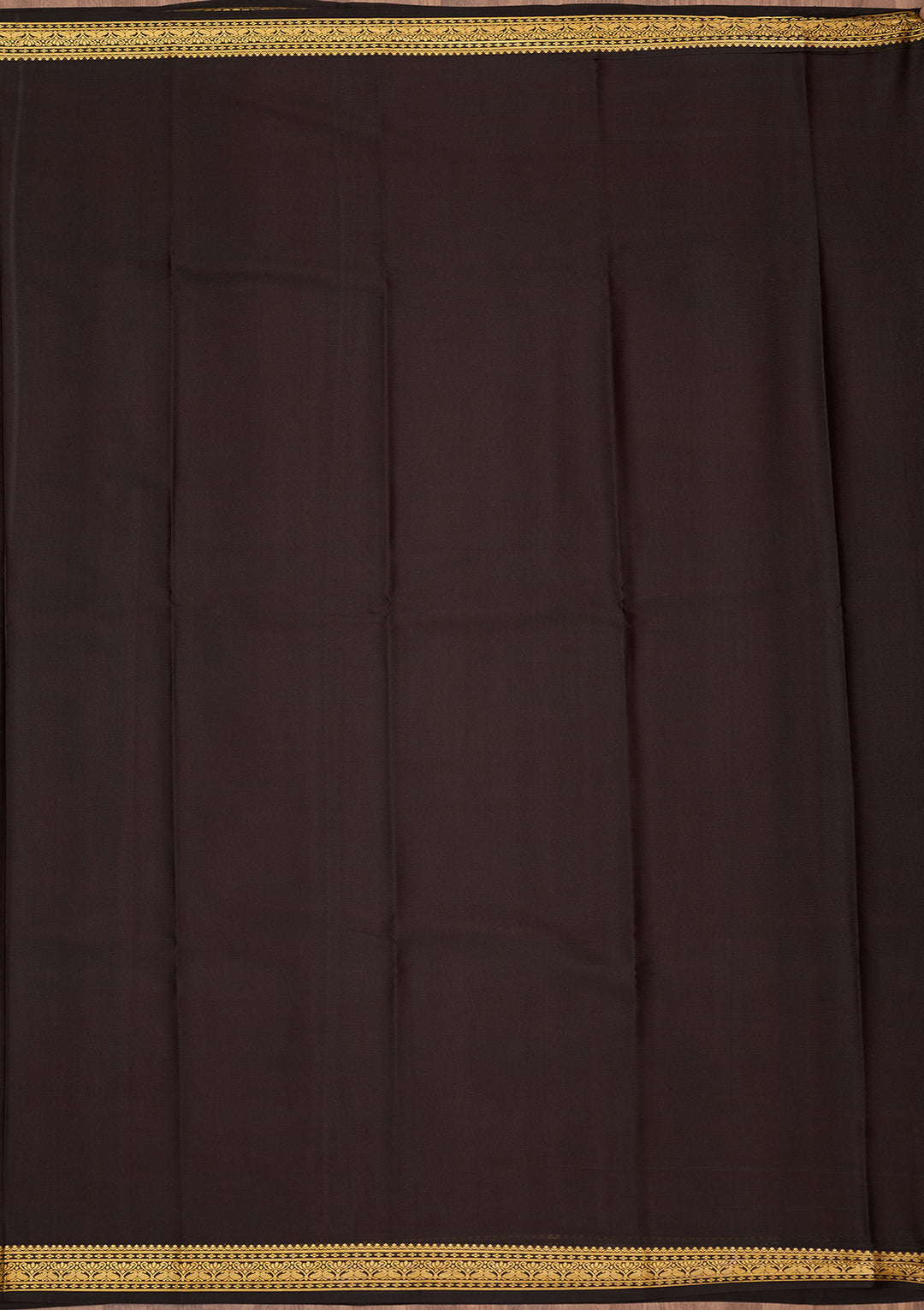 Rani Pink Zariwork Pure Crepe Silk Saree
