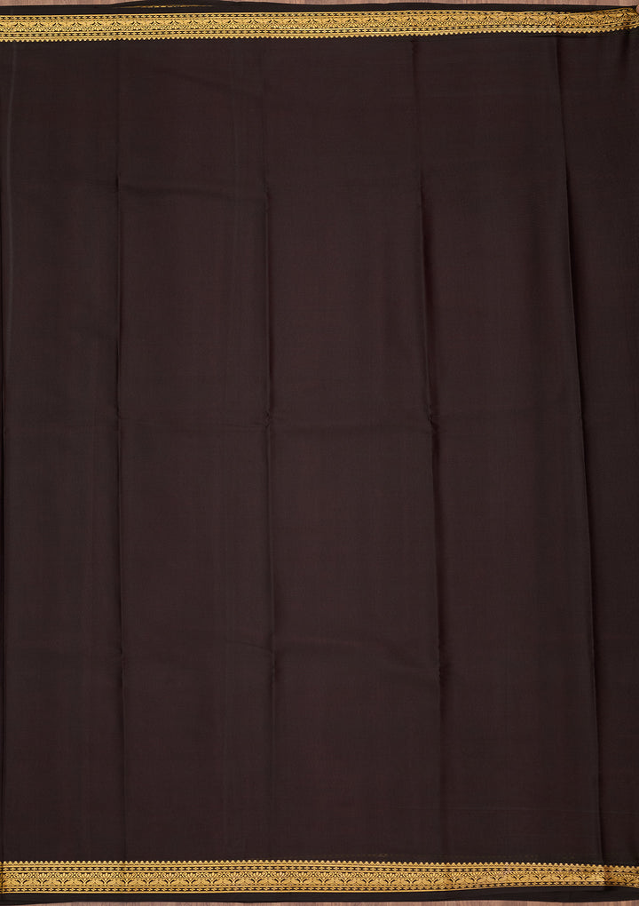 Rani Pink Zariwork Pure Crepe Silk Saree