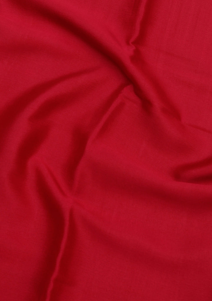 Rani Pink Zariwork Pure Crepe Silk Saree