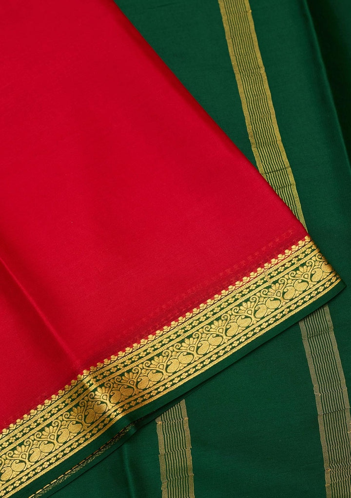 Red Zariwork Pure Crepe Silk Saree
