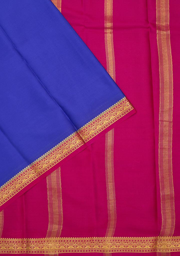 Royal Blue Zariwork Pure Crepe Silk Saree