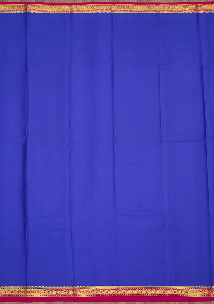 Royal Blue Zariwork Pure Crepe Silk Saree