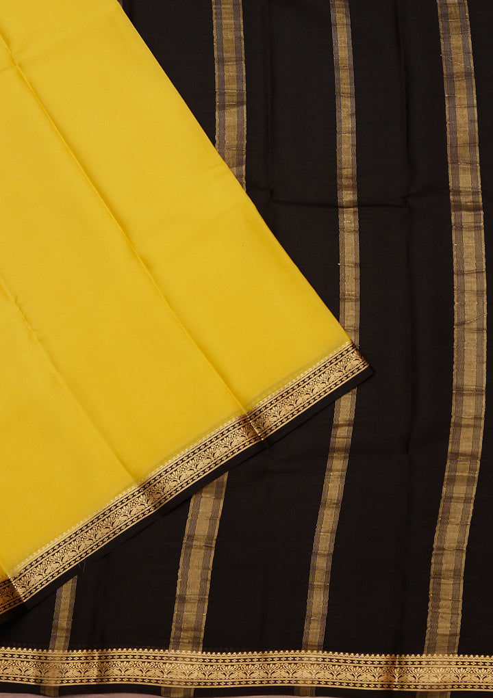 Yellow Zariwork Pure Crepe Silk_Saree