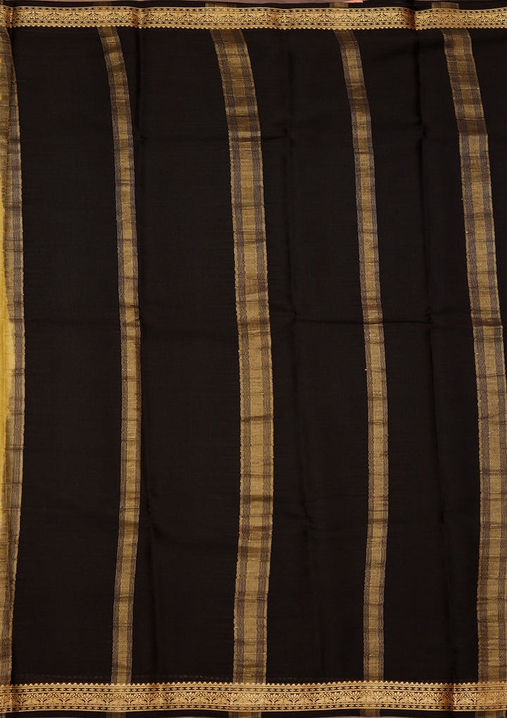 Yellow Zariwork Pure Crepe Silk_Saree