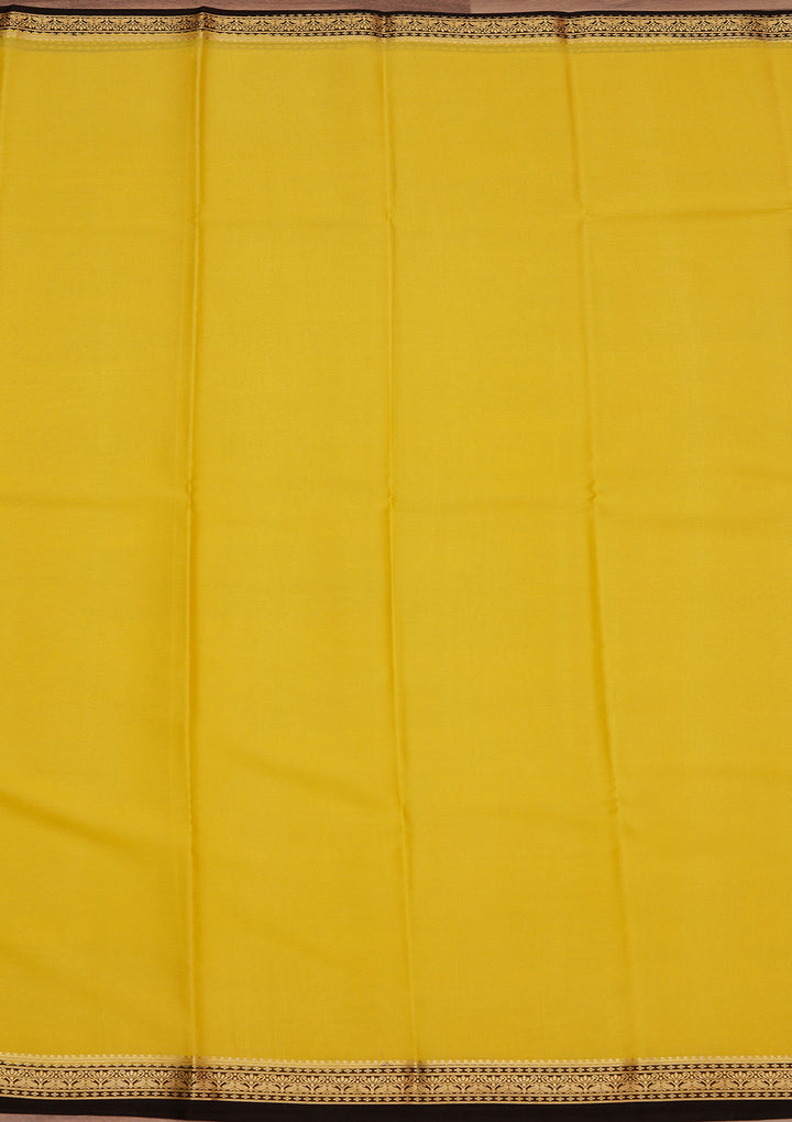Yellow Zariwork Pure Crepe Silk_Saree