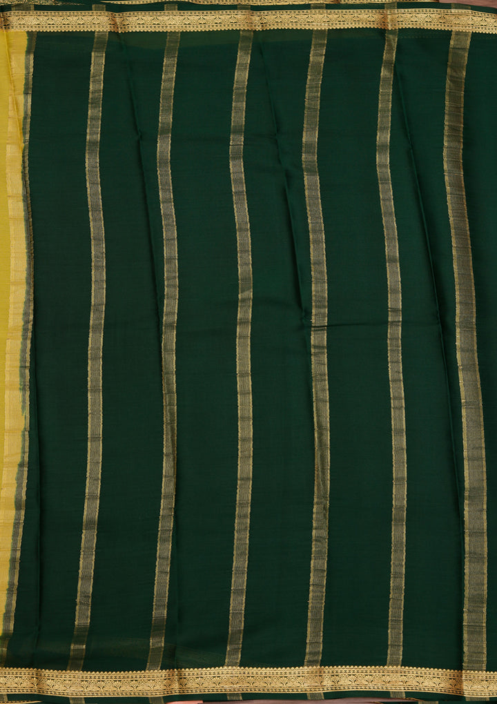 Yellow Zariwork Pure Crepe Silk Saree