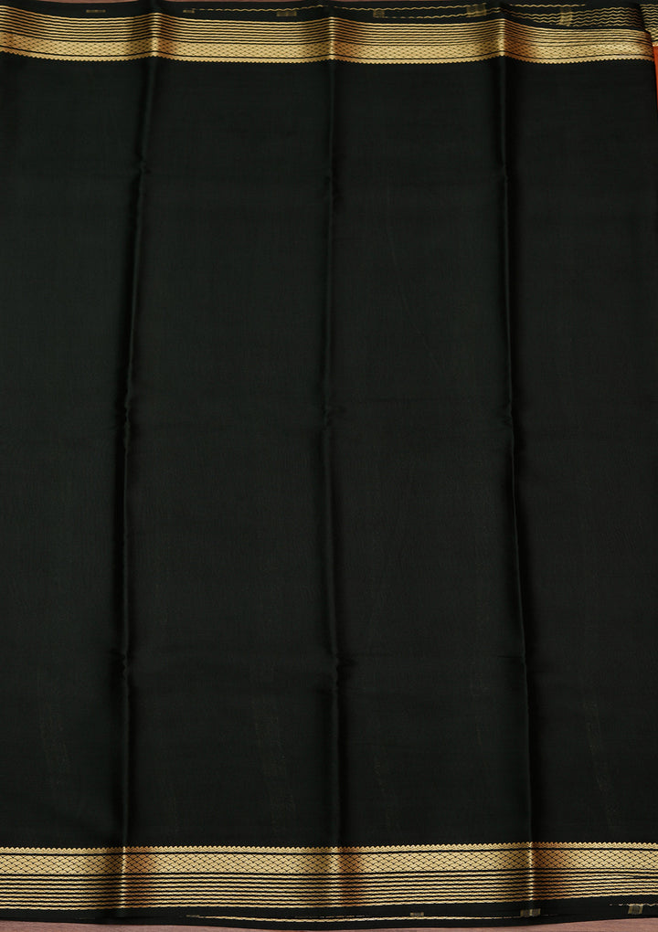 Brown Zariwork Pure Crepe Silk Saree