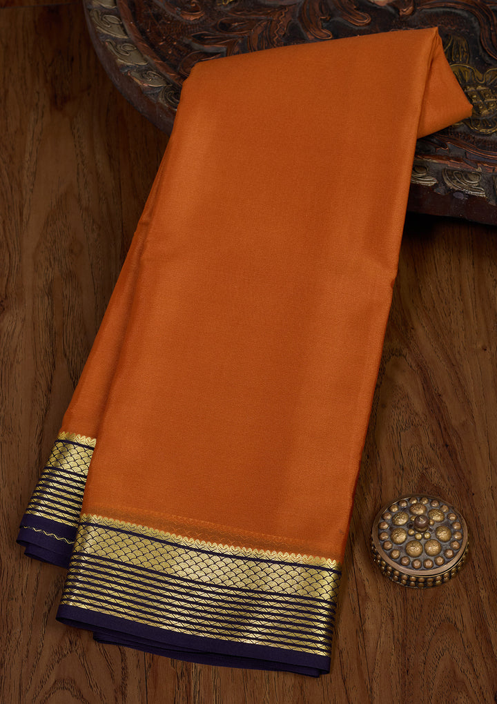 Brown Zariwork Pure Crepe Silk Saree