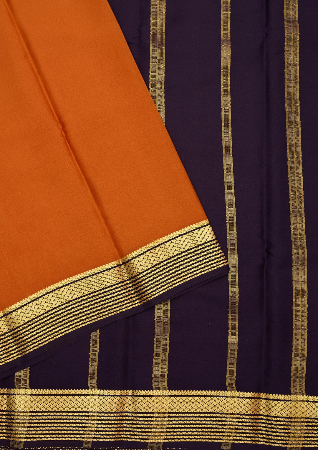 Brown Zariwork Pure Crepe Silk Saree
