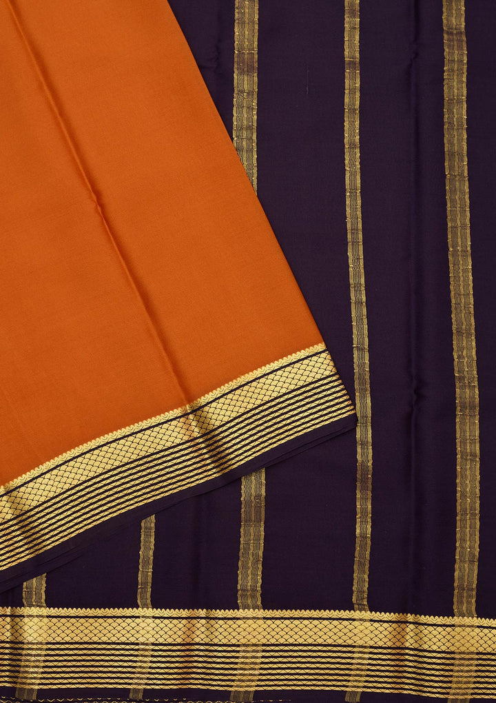 Brown Zariwork Pure Crepe Silk Saree