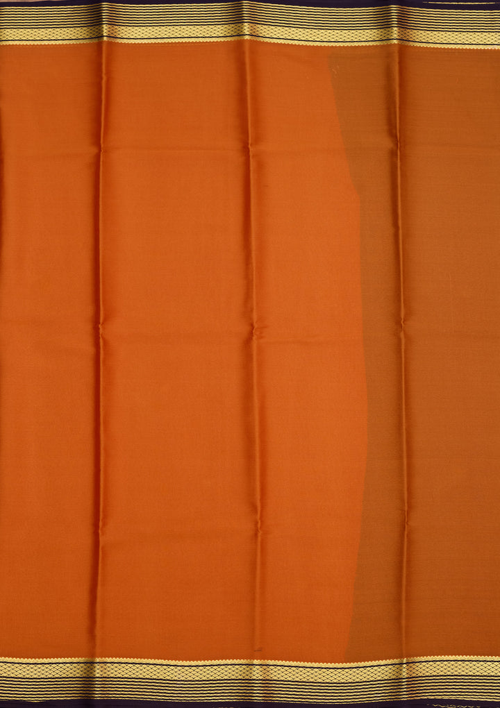 Brown Zariwork Pure Crepe Silk Saree