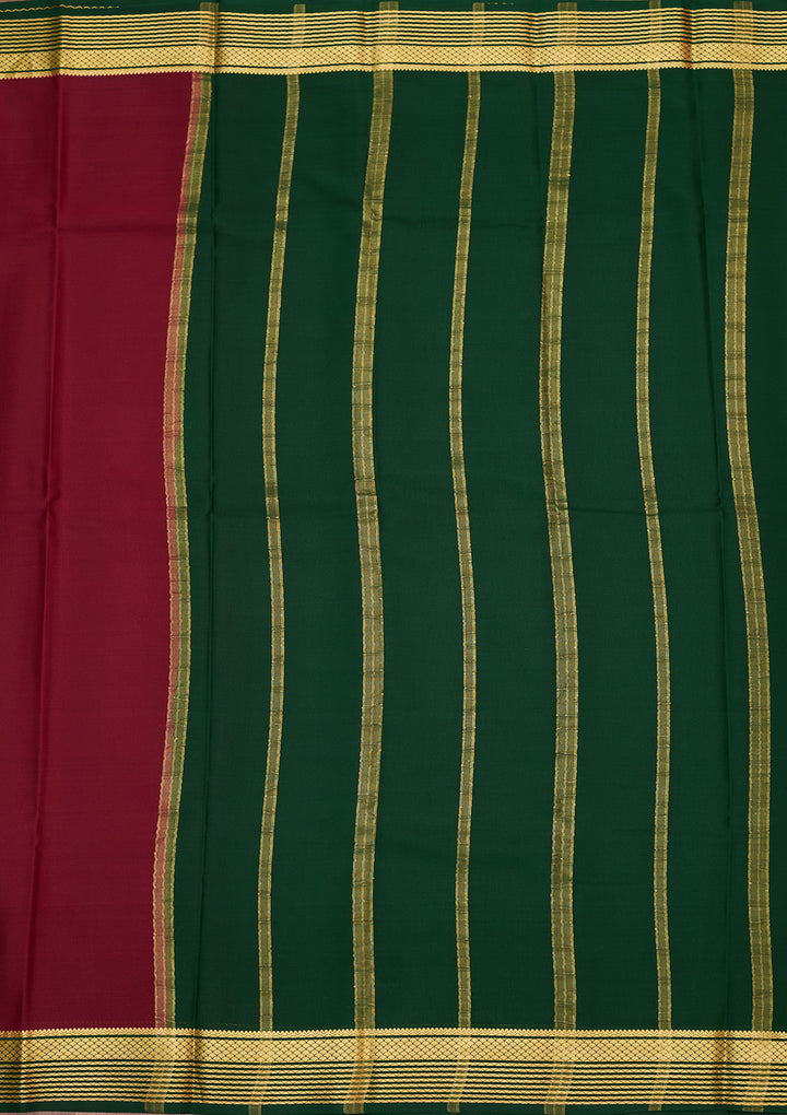 Maroon Zariwork Pure Crepe Silk Saree