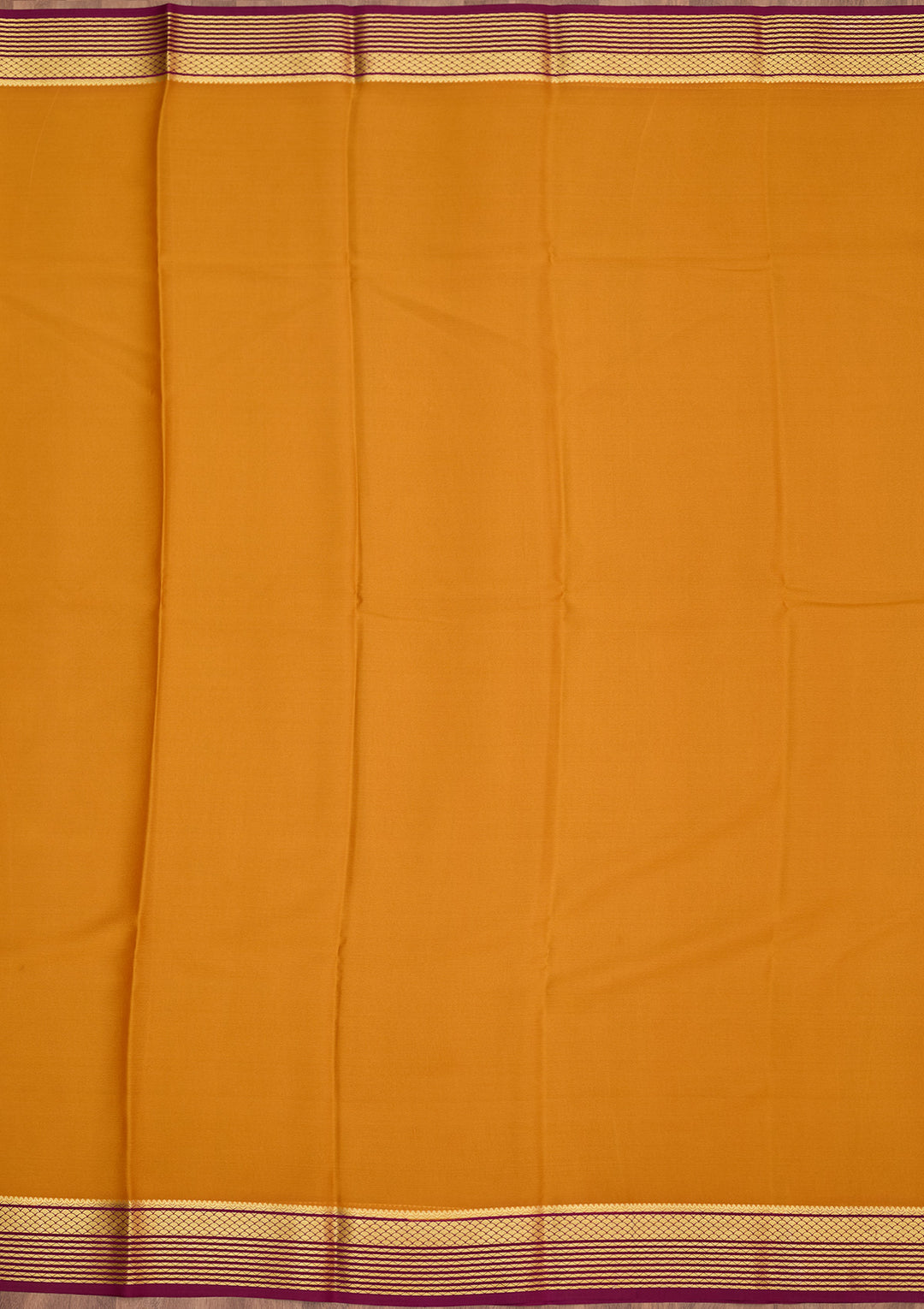 Mustard Zariwork Pure Crepe Silk Saree