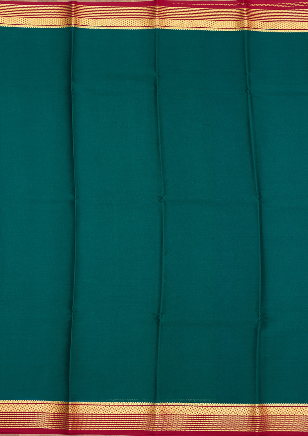 Peacock Blue Zariwork Pure Crepe Silk Saree
