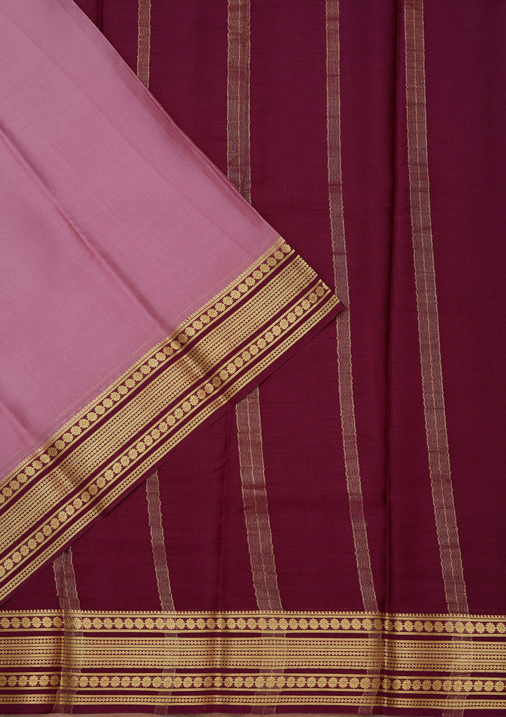 Onion Pink Zariwork Pure Crepe Silk Saree