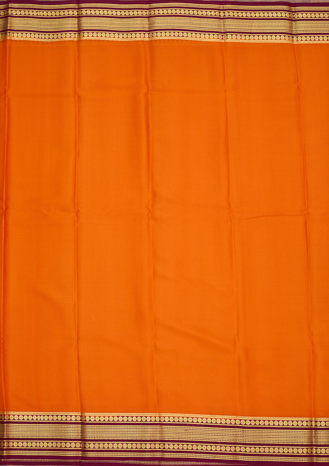 Orange Zariwork Pure Crepe Silk Saree