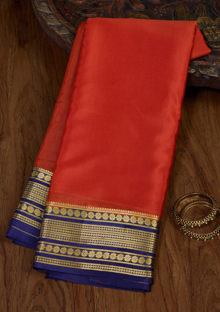 Red Zariwork Pure Crepe Silk Saree