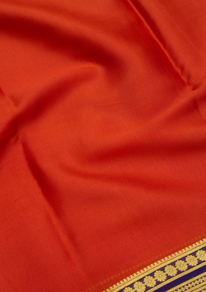 Red Zariwork Pure Crepe Silk Saree