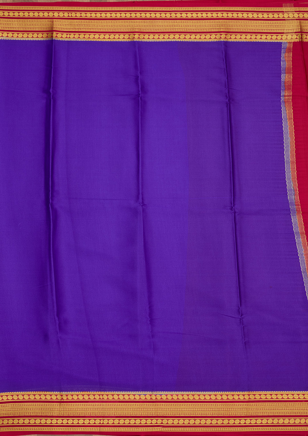 Royal Blue Zariwork Pure Crepe Silk Saree