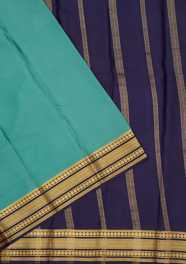 Sky Blue Zariwork Pure Crepe Silk Saree