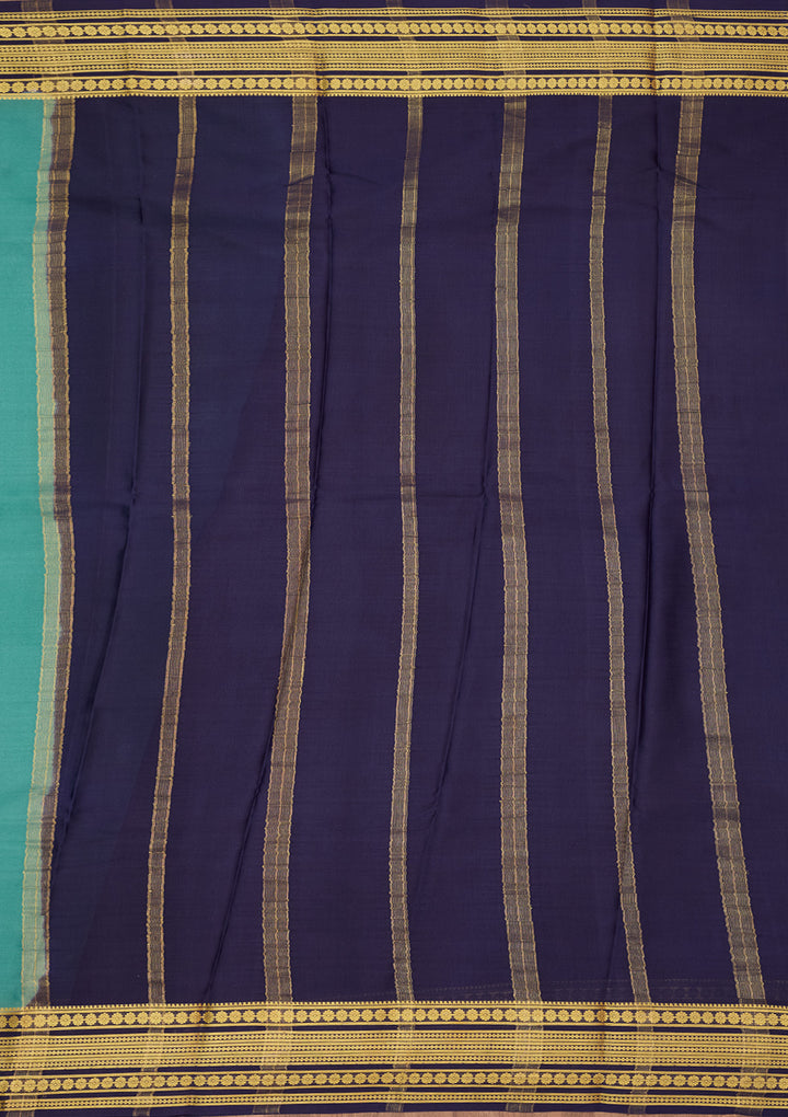 Sky Blue Zariwork Pure Crepe Silk Saree