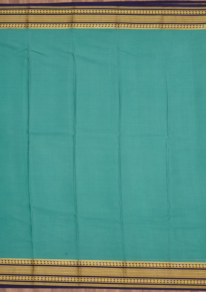 Sky Blue Zariwork Pure Crepe Silk Saree