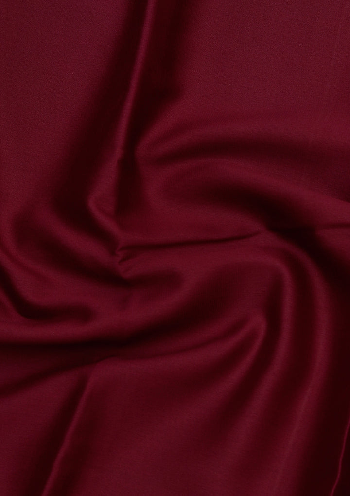 Wine Zariwork Pure Crepe Silk Saree