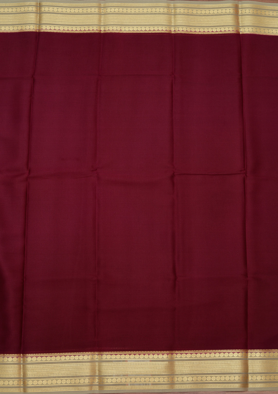 Wine Zariwork Pure Crepe Silk Saree