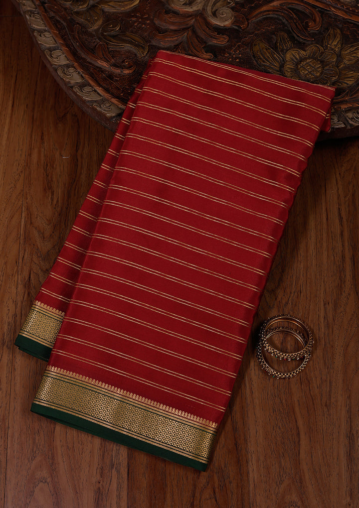 Brown Zariwork Pure Crepe Silk Saree