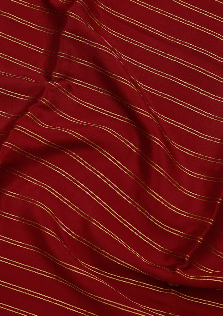 Brown Zariwork Pure Crepe Silk Saree