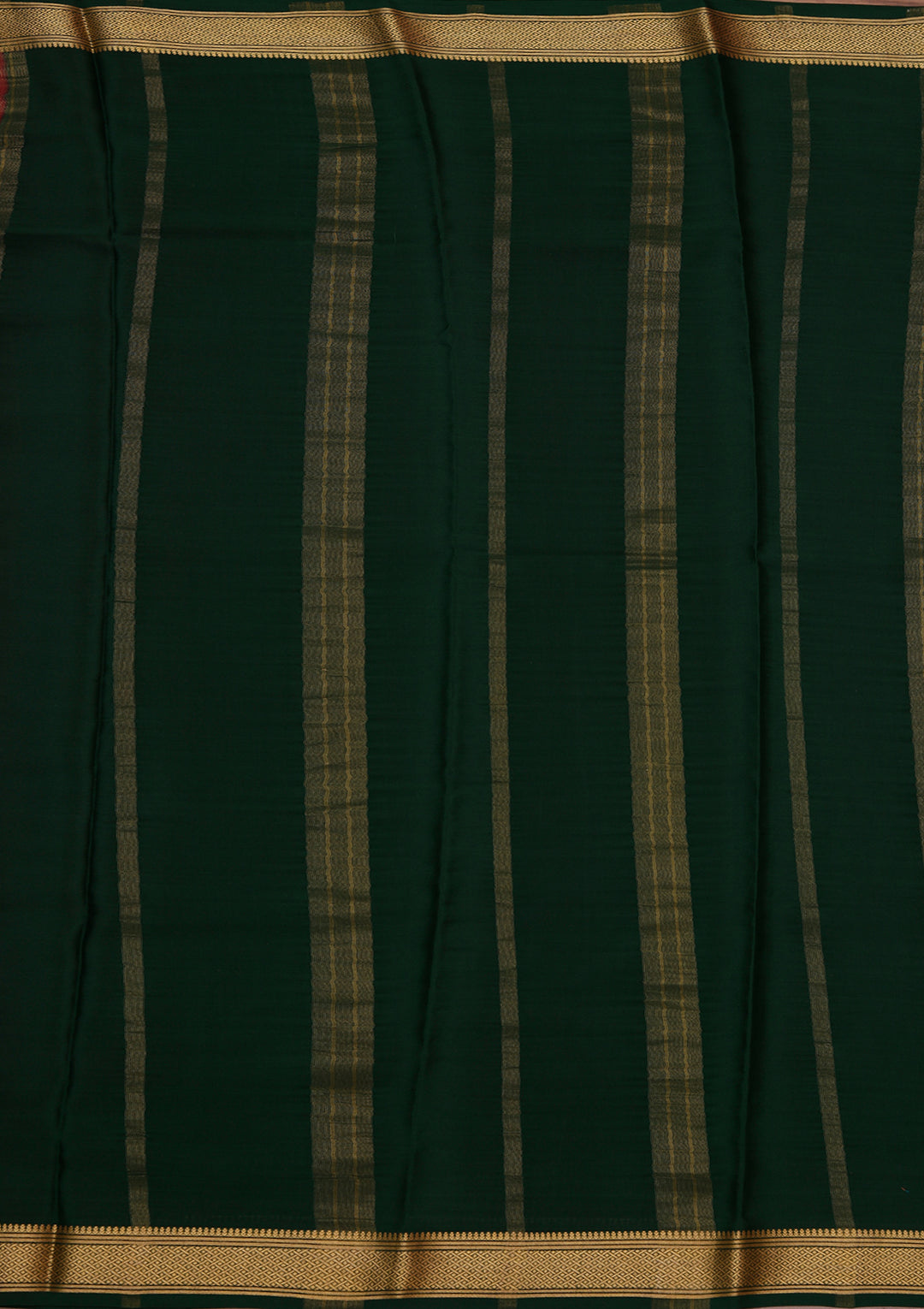 Brown Zariwork Pure Crepe Silk Saree