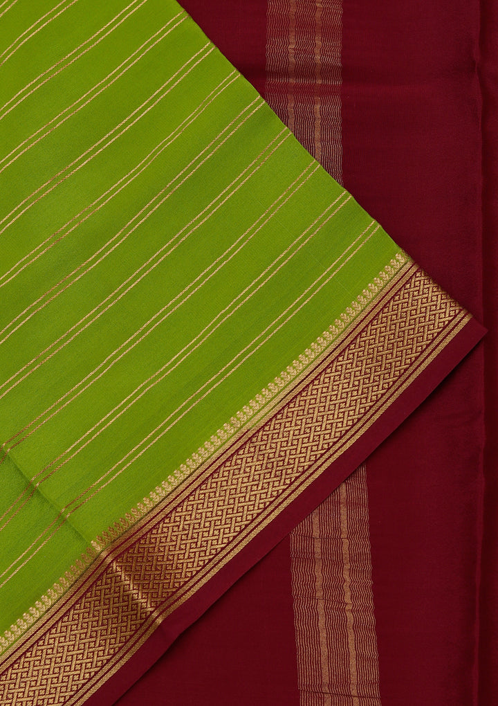 Wine Zariwork Pure Crepe Silk Saree